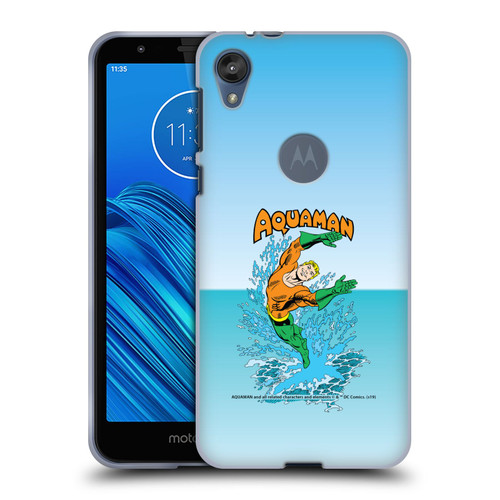 Aquaman DC Comics Fast Fashion Splash Soft Gel Case for Motorola Moto E6