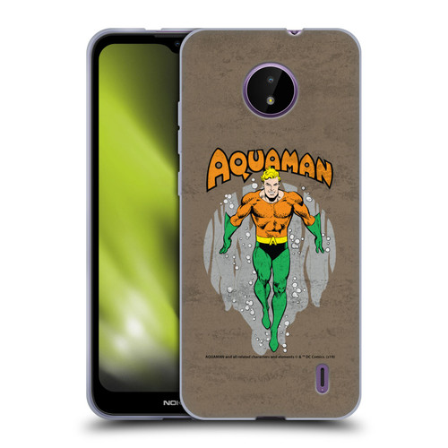Aquaman DC Comics Fast Fashion Classic Distressed Look Soft Gel Case for Nokia C10 / C20