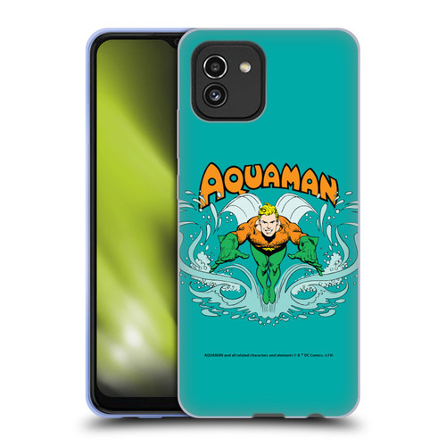 Aquaman DC Comics Fast Fashion Swim Soft Gel Case for Samsung Galaxy A03 (2021)