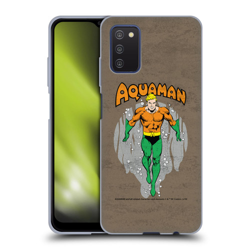 Aquaman DC Comics Fast Fashion Classic Distressed Look Soft Gel Case for Samsung Galaxy A03s (2021)