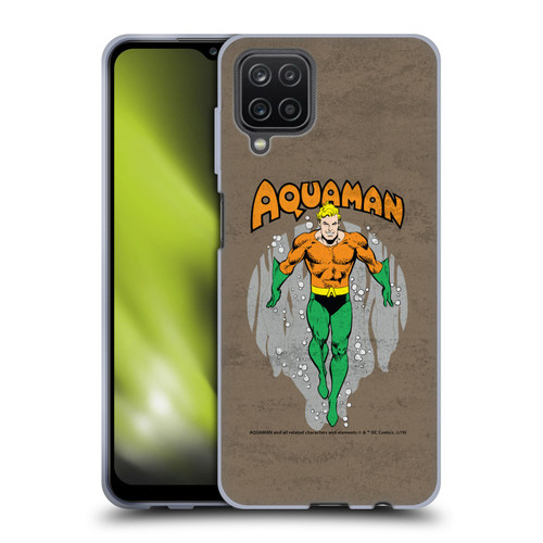 Aquaman DC Comics Fast Fashion Classic Distressed Look Soft Gel Case for Samsung Galaxy A12 (2020)