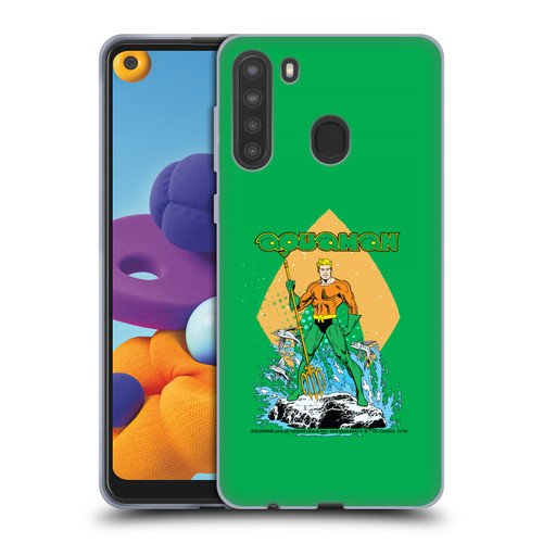 Aquaman DC Comics Fast Fashion Trident Soft Gel Case for Samsung Galaxy A21 (2020)