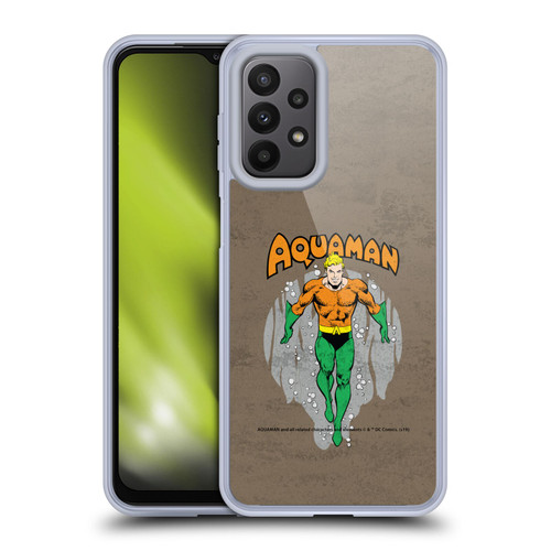 Aquaman DC Comics Fast Fashion Classic Distressed Look Soft Gel Case for Samsung Galaxy A23 / 5G (2022)
