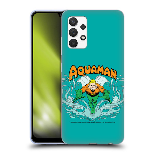 Aquaman DC Comics Fast Fashion Swim Soft Gel Case for Samsung Galaxy A32 (2021)