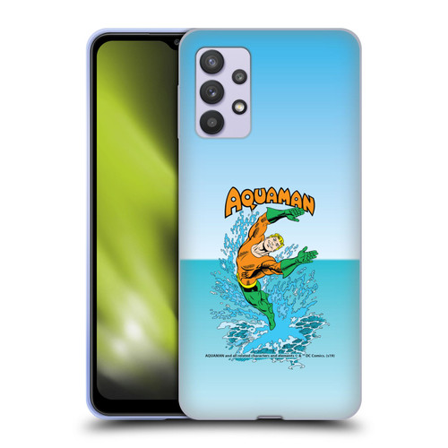 Aquaman DC Comics Fast Fashion Splash Soft Gel Case for Samsung Galaxy A32 5G / M32 5G (2021)