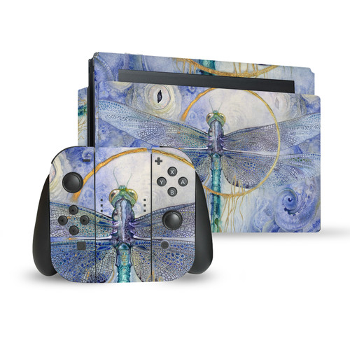 Stephanie Law Art Mix Dragonfly Vinyl Sticker Skin Decal Cover for Nintendo Switch Bundle