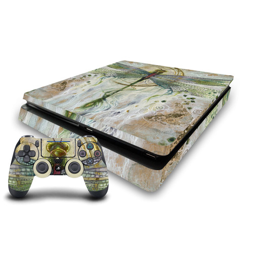 Stephanie Law Art Mix Damselfly 2 Vinyl Sticker Skin Decal Cover for Sony PS4 Slim Console & Controller