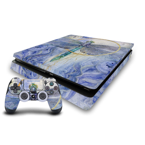 Stephanie Law Art Mix Dragonfly Vinyl Sticker Skin Decal Cover for Sony PS4 Slim Console & Controller