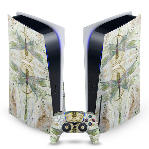 Stephanie Law Art Mix Damselfly 2 Vinyl Sticker Skin Decal Cover for Sony PS5 Disc Edition Bundle