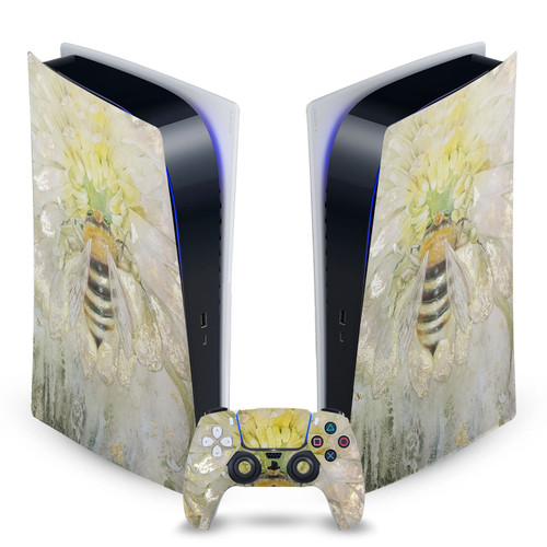 Stephanie Law Art Mix Bee Vinyl Sticker Skin Decal Cover for Sony PS5 Digital Edition Bundle