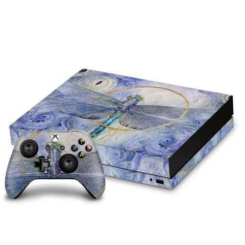 Stephanie Law Art Mix Dragonfly Vinyl Sticker Skin Decal Cover for Microsoft Xbox One X Bundle