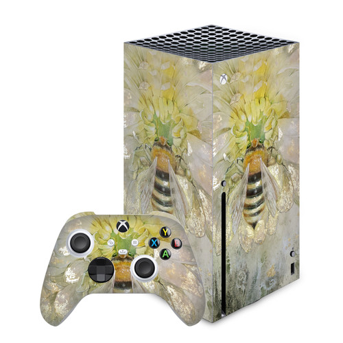 Stephanie Law Art Mix Bee Vinyl Sticker Skin Decal Cover for Microsoft Series X Console & Controller