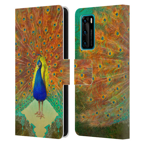 Duirwaigh Animals Peacock Leather Book Wallet Case Cover For Huawei P40 5G