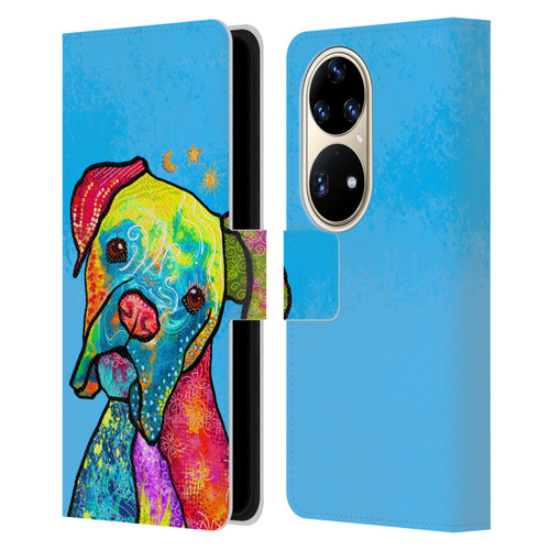 Duirwaigh Animals Boxer Dog Leather Book Wallet Case Cover For Huawei P50 Pro