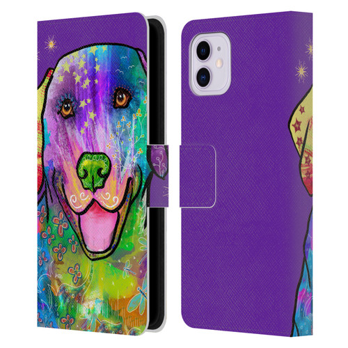 Duirwaigh Animals Golden Retriever Dog Leather Book Wallet Case Cover For Apple iPhone 11