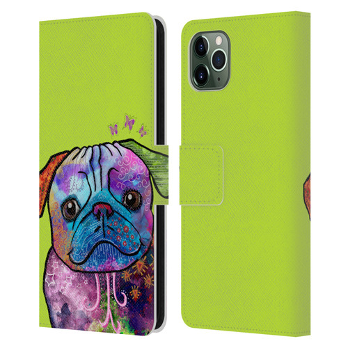 Duirwaigh Animals Pug Dog Leather Book Wallet Case Cover For Apple iPhone 11 Pro Max