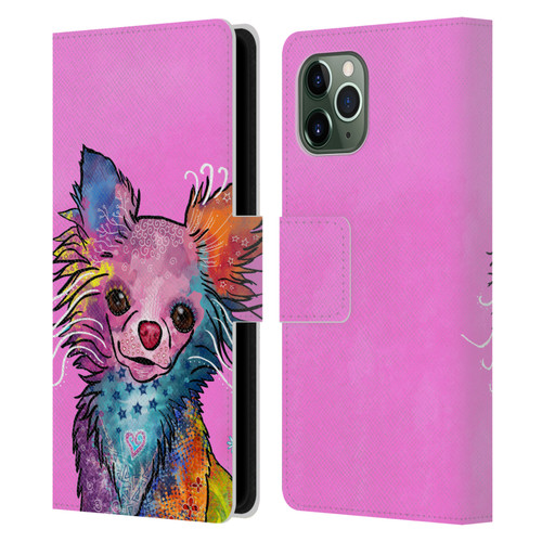 Duirwaigh Animals Chihuahua Dog Leather Book Wallet Case Cover For Apple iPhone 11 Pro