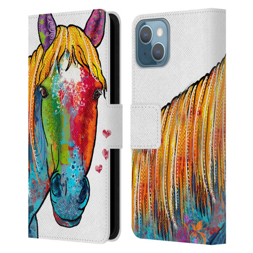 Duirwaigh Animals Horse Leather Book Wallet Case Cover For Apple iPhone 13
