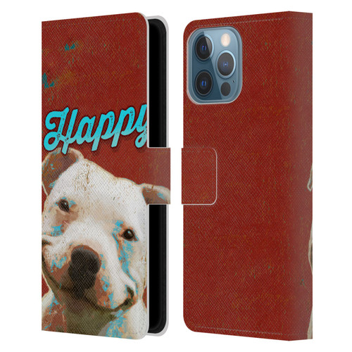 Duirwaigh Animals Pitbull Dog Leather Book Wallet Case Cover For Apple iPhone 13 Pro Max