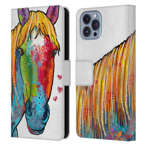 Duirwaigh Animals Horse Leather Book Wallet Case Cover For Apple iPhone 14