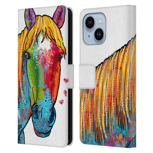 Duirwaigh Animals Horse Leather Book Wallet Case Cover For Apple iPhone 14 Plus