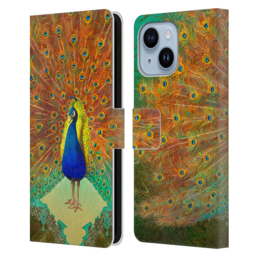 Duirwaigh Animals Peacock Leather Book Wallet Case Cover For Apple iPhone 14 Plus