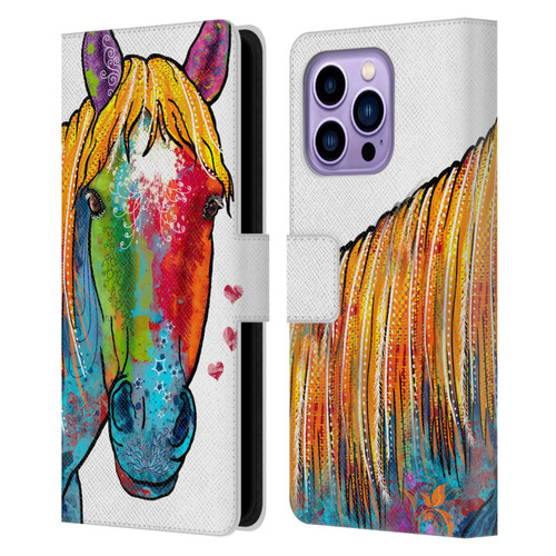 Duirwaigh Animals Horse Leather Book Wallet Case Cover For Apple iPhone 14 Pro Max