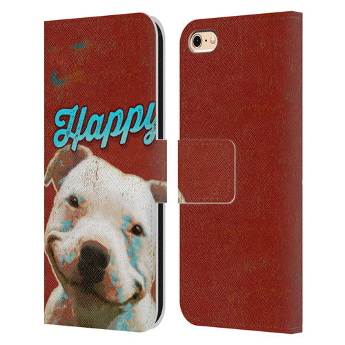 Duirwaigh Animals Pitbull Dog Leather Book Wallet Case Cover For Apple iPhone 6 / iPhone 6s