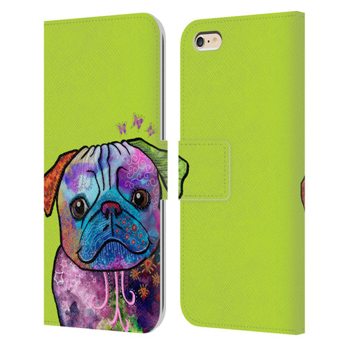 Duirwaigh Animals Pug Dog Leather Book Wallet Case Cover For Apple iPhone 6 Plus / iPhone 6s Plus