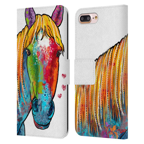 Duirwaigh Animals Horse Leather Book Wallet Case Cover For Apple iPhone 7 Plus / iPhone 8 Plus