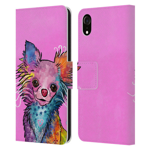 Duirwaigh Animals Chihuahua Dog Leather Book Wallet Case Cover For Apple iPhone XR