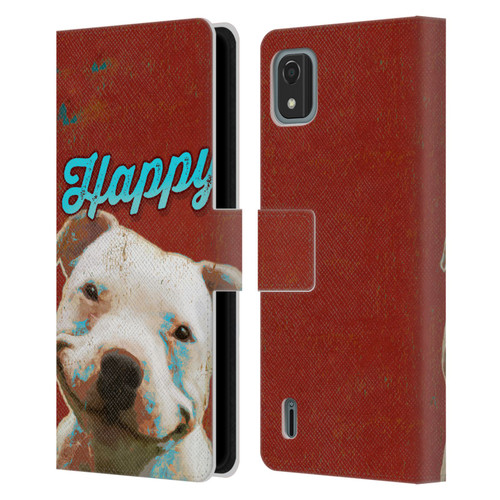 Duirwaigh Animals Pitbull Dog Leather Book Wallet Case Cover For Nokia C2 2nd Edition