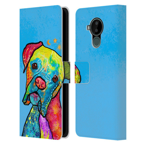 Duirwaigh Animals Boxer Dog Leather Book Wallet Case Cover For Nokia C30