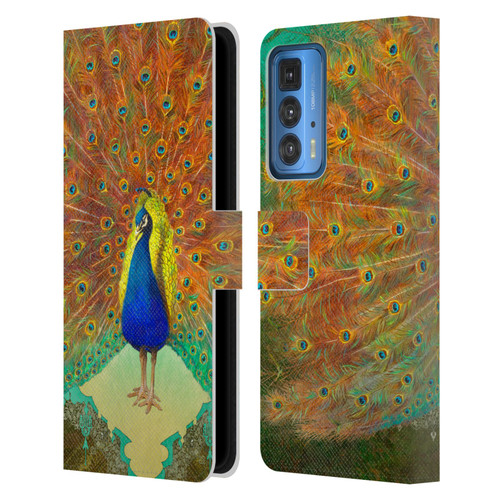 Duirwaigh Animals Peacock Leather Book Wallet Case Cover For Motorola Edge 20 Pro