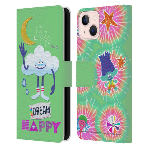 Trolls Graphics Dream Happy Cloud Leather Book Wallet Case Cover For Apple iPhone 13