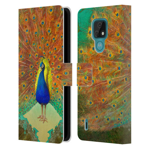 Duirwaigh Animals Peacock Leather Book Wallet Case Cover For Motorola Moto E7