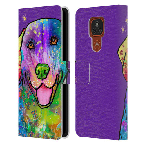 Duirwaigh Animals Golden Retriever Dog Leather Book Wallet Case Cover For Motorola Moto E7 Plus