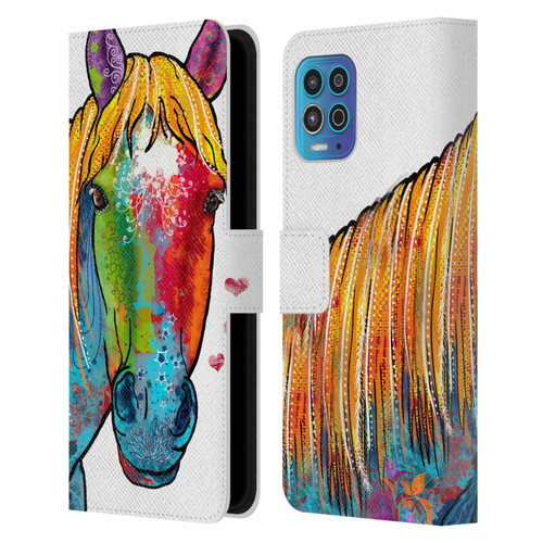 Duirwaigh Animals Horse Leather Book Wallet Case Cover For Motorola Moto G100