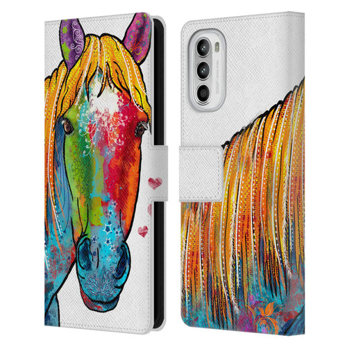 Duirwaigh Animals Horse Leather Book Wallet Case Cover For Motorola Moto G52