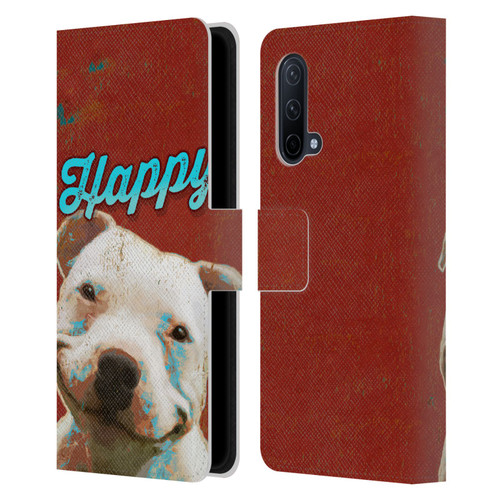 Duirwaigh Animals Pitbull Dog Leather Book Wallet Case Cover For OnePlus Nord CE 5G