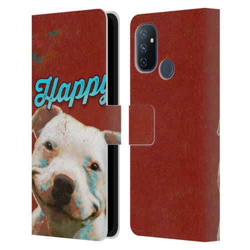 Duirwaigh Animals Pitbull Dog Leather Book Wallet Case Cover For OnePlus Nord N100