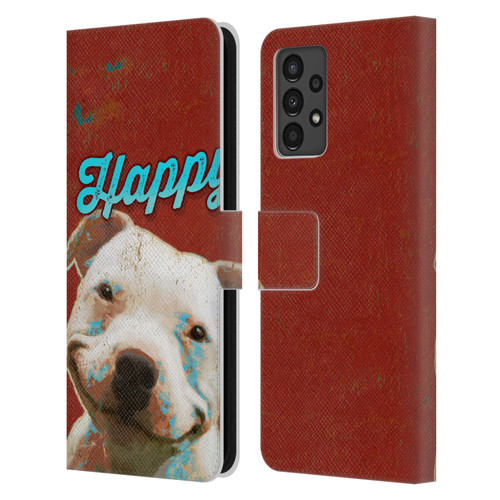 Duirwaigh Animals Pitbull Dog Leather Book Wallet Case Cover For Samsung Galaxy A13 (2022)
