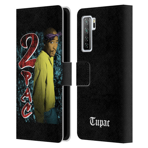 Tupac Shakur Key Art Vintage Leather Book Wallet Case Cover For Huawei Nova 7 SE/P40 Lite 5G