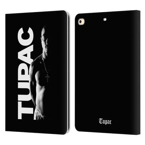 Tupac Shakur Key Art Black And White Leather Book Wallet Case Cover For Apple iPad 9.7 2017 / iPad 9.7 2018