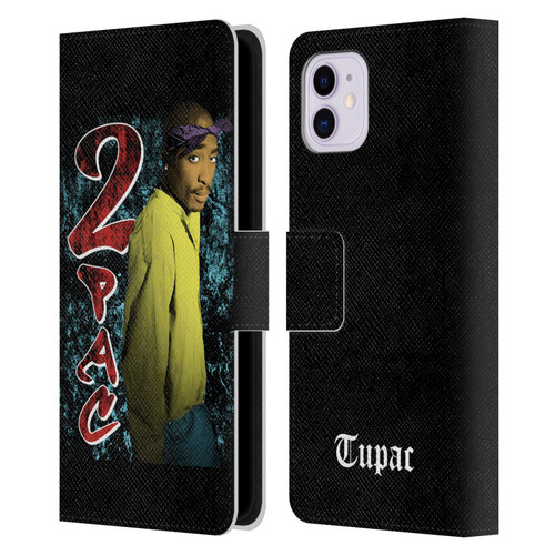 Tupac Shakur Key Art Vintage Leather Book Wallet Case Cover For Apple iPhone 11