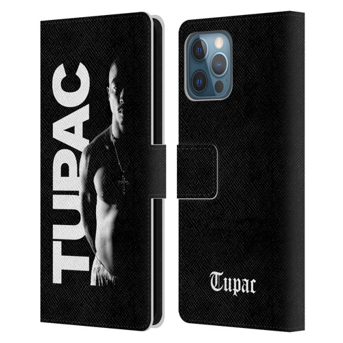 Tupac Shakur Key Art Black And White Leather Book Wallet Case Cover For Apple iPhone 12 Pro Max
