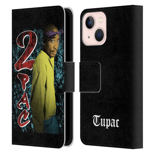 Tupac Shakur Key Art Vintage Leather Book Wallet Case Cover For Apple iPhone 13 Mini