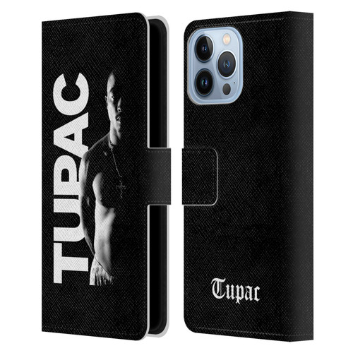 Tupac Shakur Key Art Black And White Leather Book Wallet Case Cover For Apple iPhone 13 Pro Max