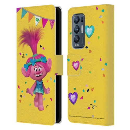 Trolls Graphics Poppy Leather Book Wallet Case Cover For OPPO Find X3 Neo / Reno5 Pro+ 5G