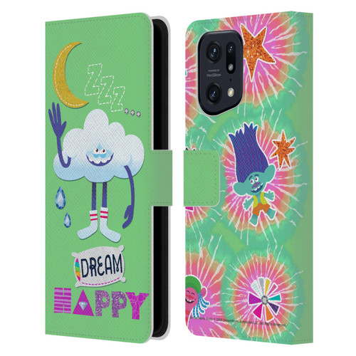 Trolls Graphics Dream Happy Cloud Leather Book Wallet Case Cover For OPPO Find X5 Pro